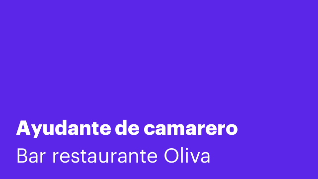 Ayudante de camarero