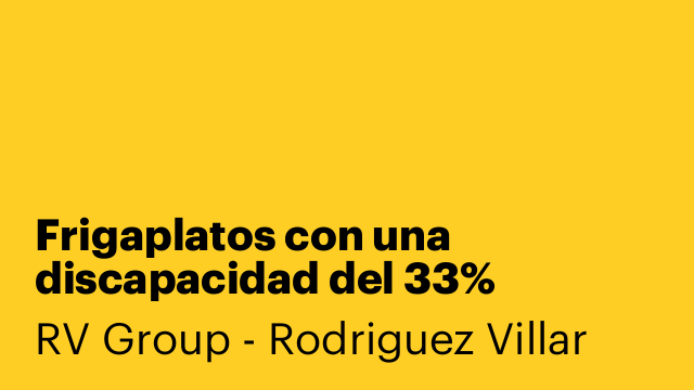 Frigaplatos con una discapacidad del 33%