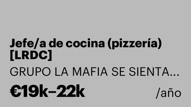 Jefe/a de cocina (pizzería) [LRDC]
