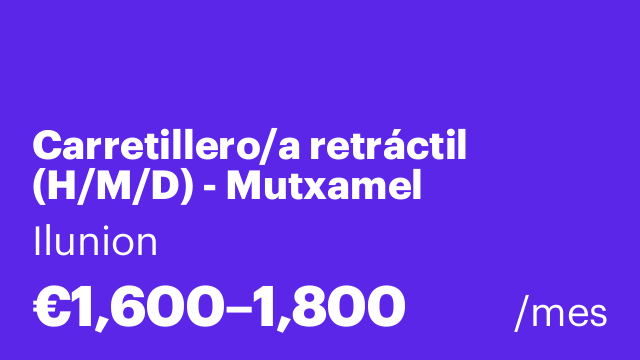 Carretillero/a retráctil (H/M/D) - Mutxamel