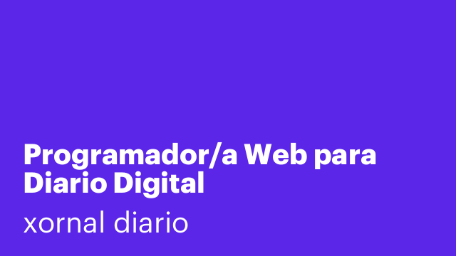 Programador/a Web para Diario Digital