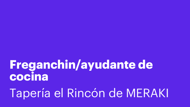 Freganchin/ayudante de cocina