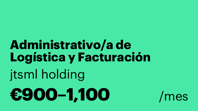 Administrativo/a de Logística y Facturación