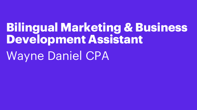 Bilingual Marketing & Business Development Assistant