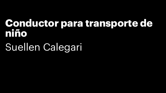 Conductor para transporte de niño