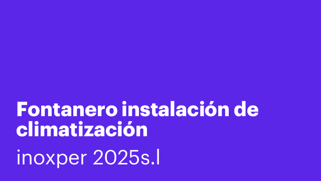 Fontanero instalación de climatización