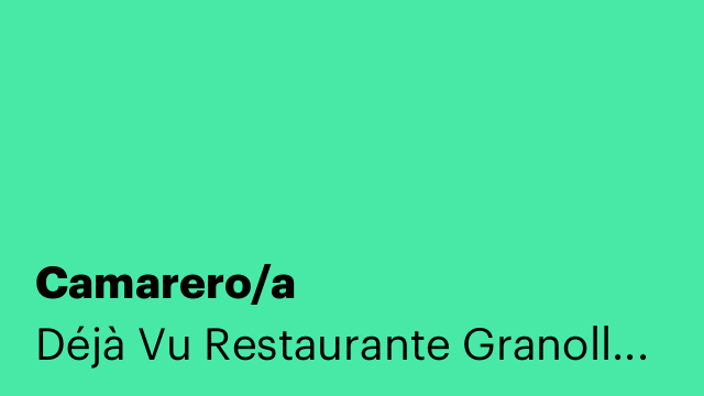 Camarero/a