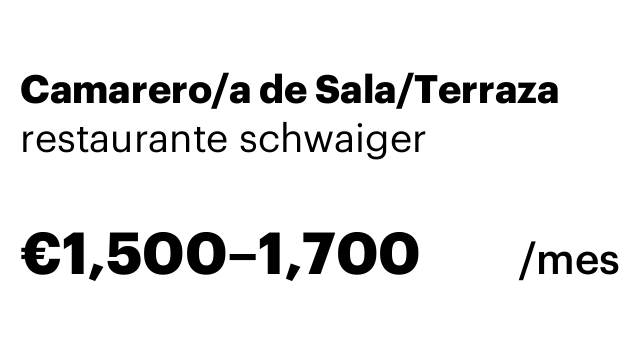 Camarero/a de Sala/Terraza