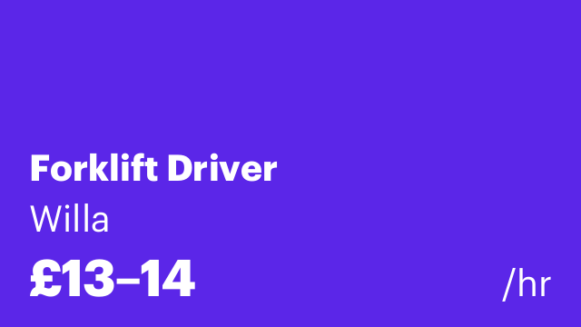 Forklift Driver