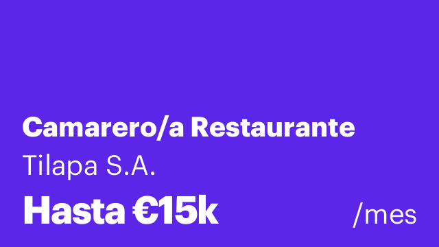 Camarero/a Restaurante