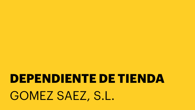 DEPENDIENTE DE TIENDA