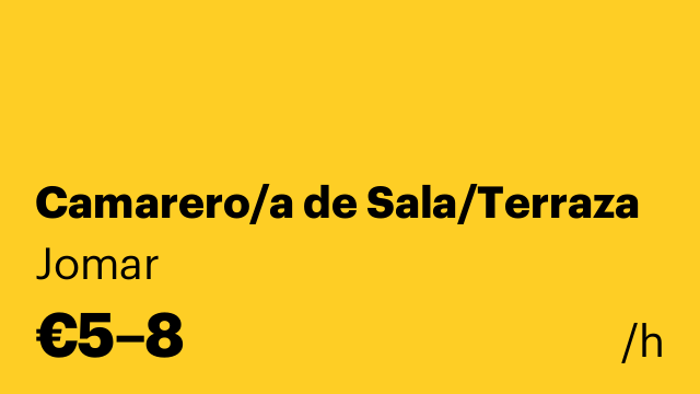 Camarero/a de Sala/Terraza