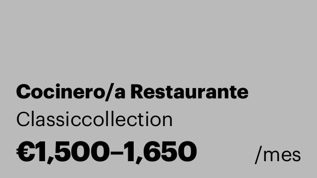 Cocinero/a Restaurante