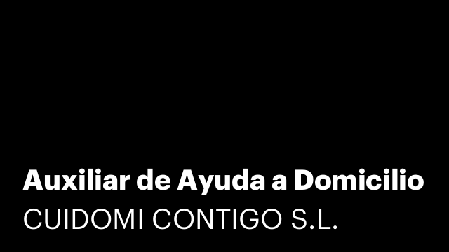 Auxiliar de Ayuda a Domicilio