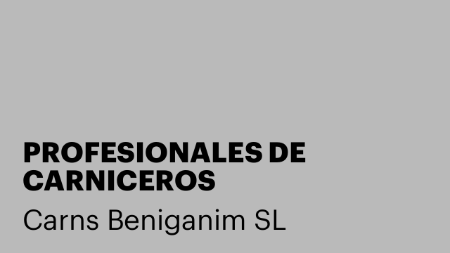 PROFESIONALES DE CARNICEROS