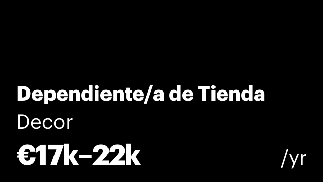 Dependiente/a de Tienda