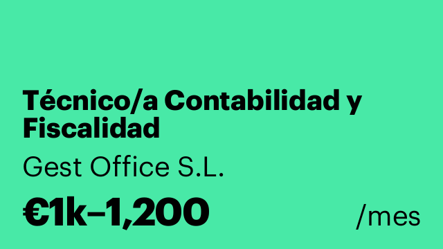 Técnico/a Contabilidad y Fiscalidad