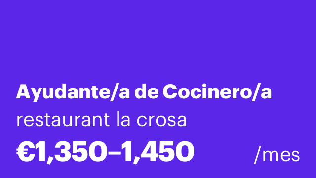 Ayudante/a de Cocinero/a