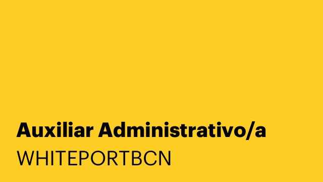 Auxiliar Administrativo/a