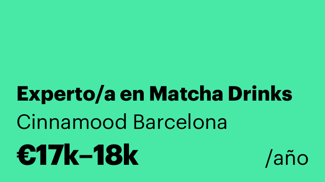 Experto/a en Matcha Drinks