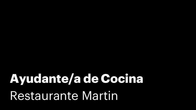 Ayudante/a de Cocina