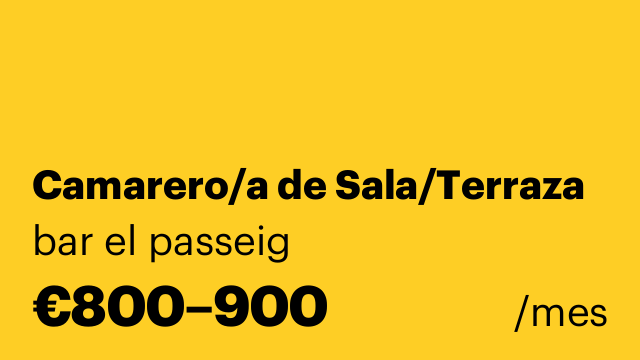 Camarero/a de Sala/Terraza