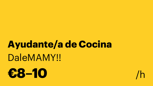 Ayudante/a de Cocina