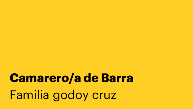 Camarero/a de Barra