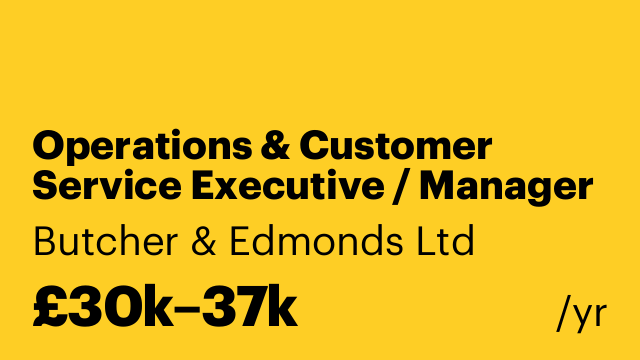 Operations & Customer Service Executive / Manager