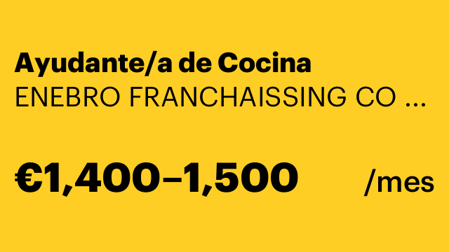 Ayudante/a de Cocina