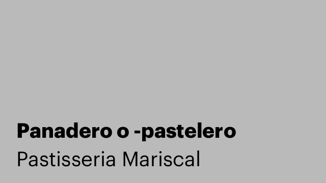 Panadero o -pastelero