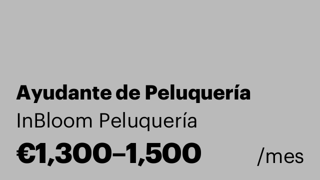 Ayudante de Peluquería