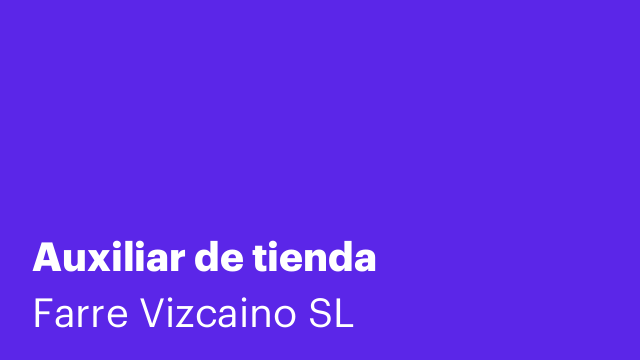 Auxiliar de tienda