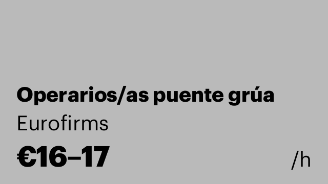 Operarios/as puente grúa
