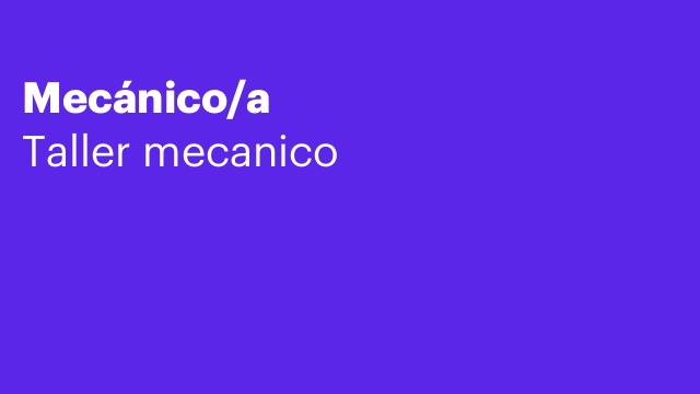 Mecánico/a