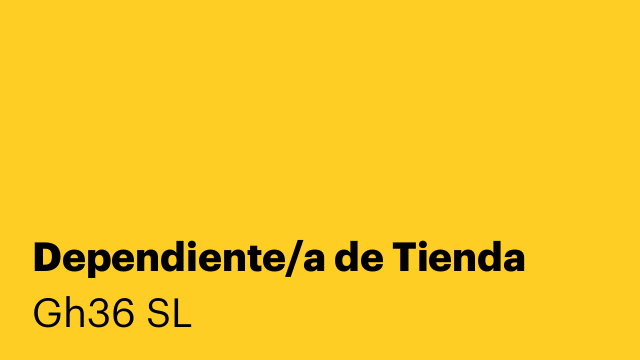 Dependiente/a de Tienda