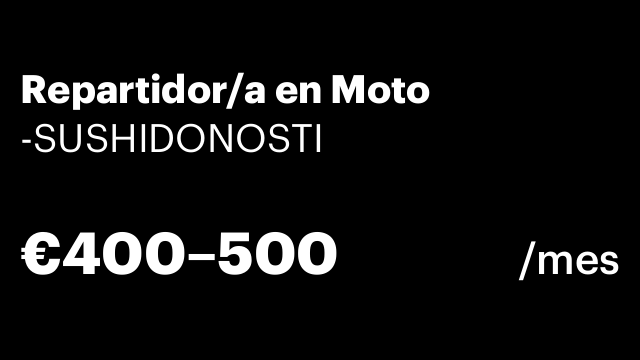 Repartidor/a en Moto