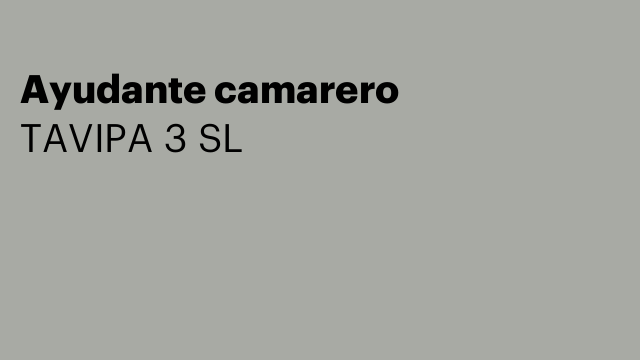 Ayudante camarero