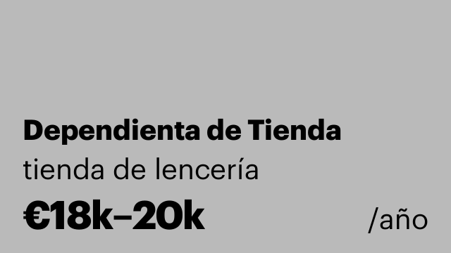 Dependienta de Tienda