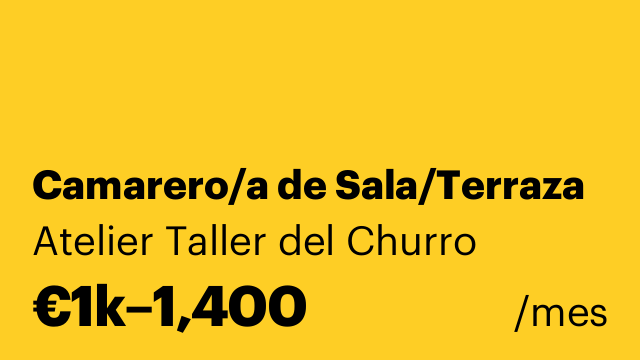 Camarero/a de Sala/Terraza