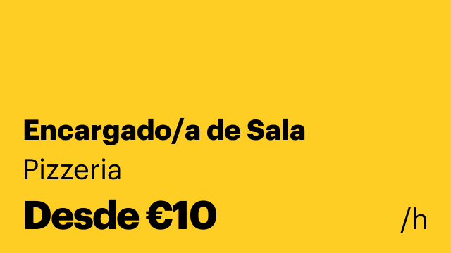 Encargado/a de Sala
