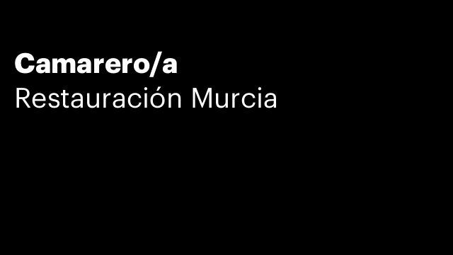 Camarero/a
