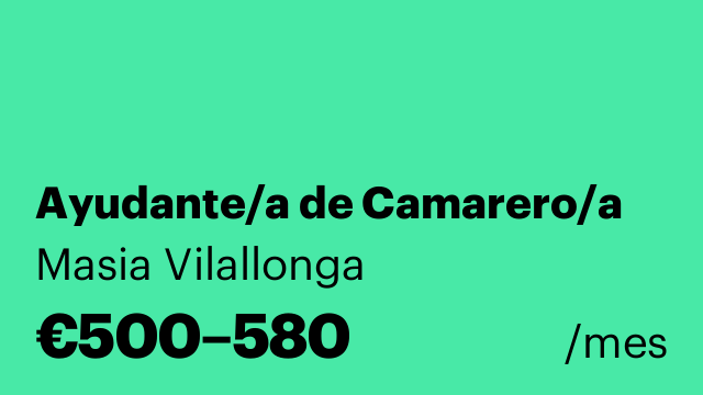 Ayudante/a de Camarero/a