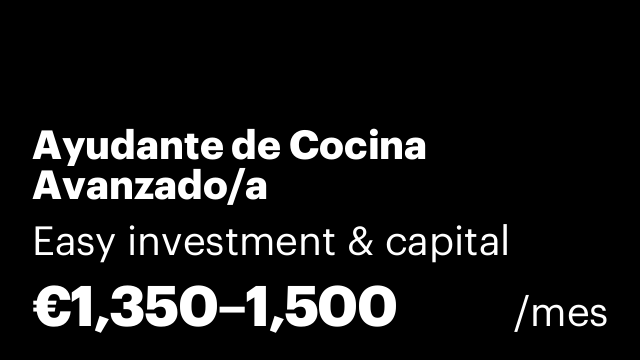 Ayudante de Cocina Avanzado/a