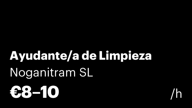 Ayudante/a de Limpieza