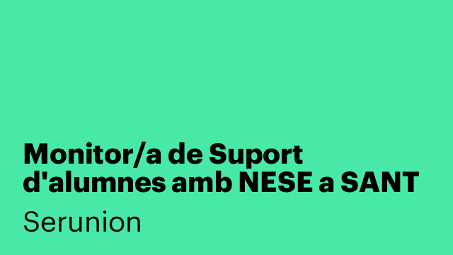 Monitor/a de Suport d'alumnes amb NESE a SANT ANTOLÍ I VILANOVA [SMDSC]