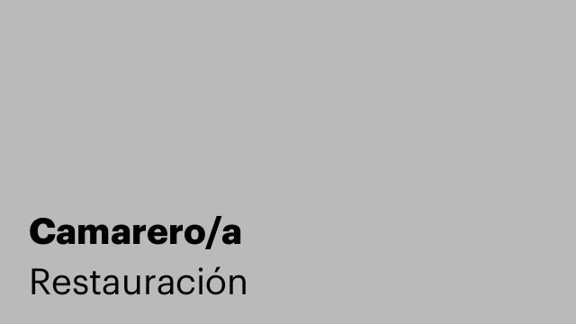 Camarero/a