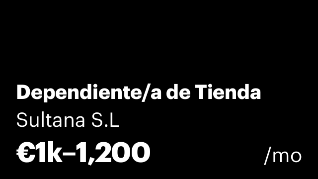 Dependiente/a de Tienda
