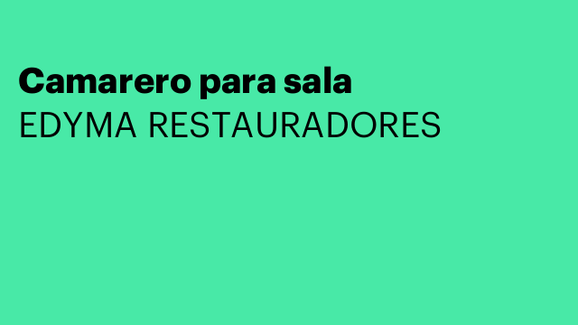 Camarero para sala