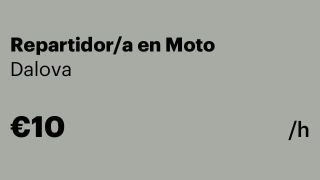Repartidor/a en Moto